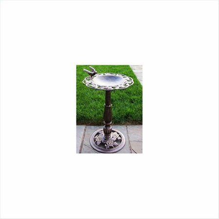 CATGATO Rose Bird Bath - Antique Bronze CA2473059